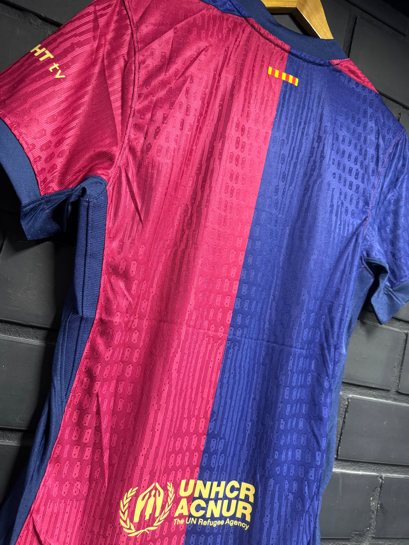 Camisa Barcelona Home Azul/Vermelha Player 24/25