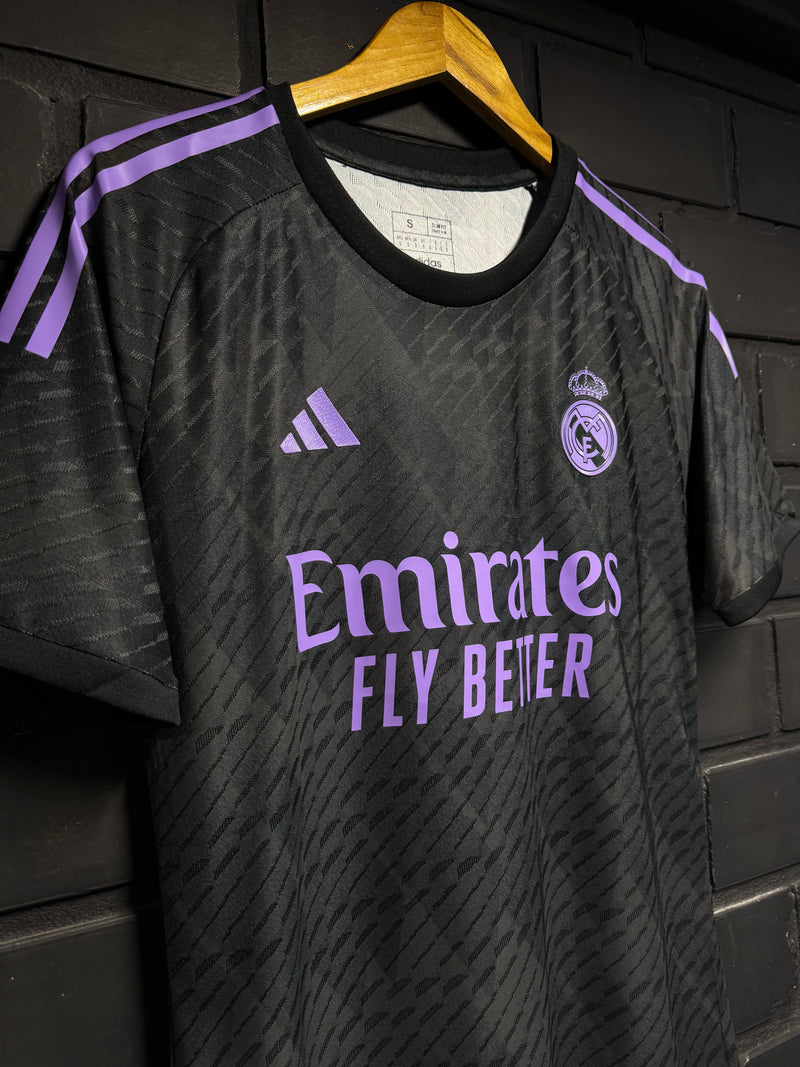 Camisa Real Madrid Edição Especial Player Preta/Lilas 24/25