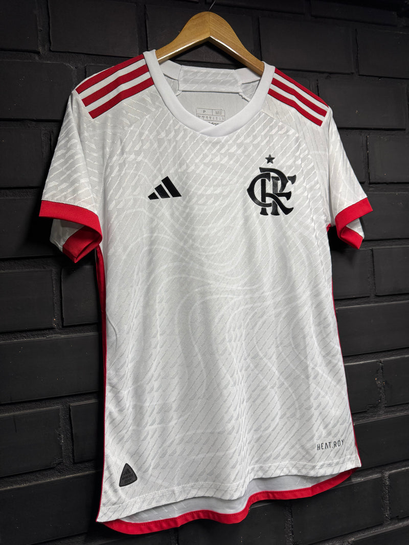 Camisa Flamengo Away Branca Vermelha Player 24/25