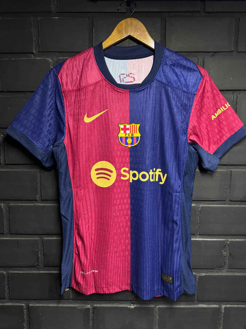 Camisa Barcelona Home Azul/Vermelha Player 24/25