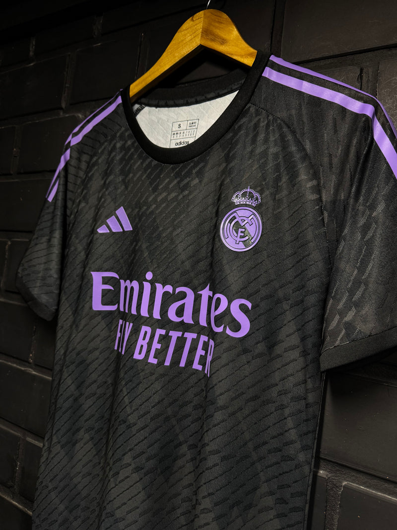 Camisa Real Madrid Edição Especial Player Preta/Lilas 24/25