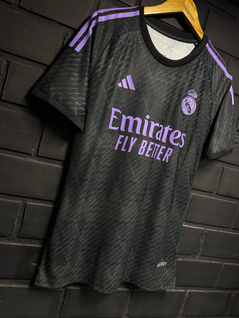 Camisa Real Madrid Edição Especial Player Preta/Lilas 24/25