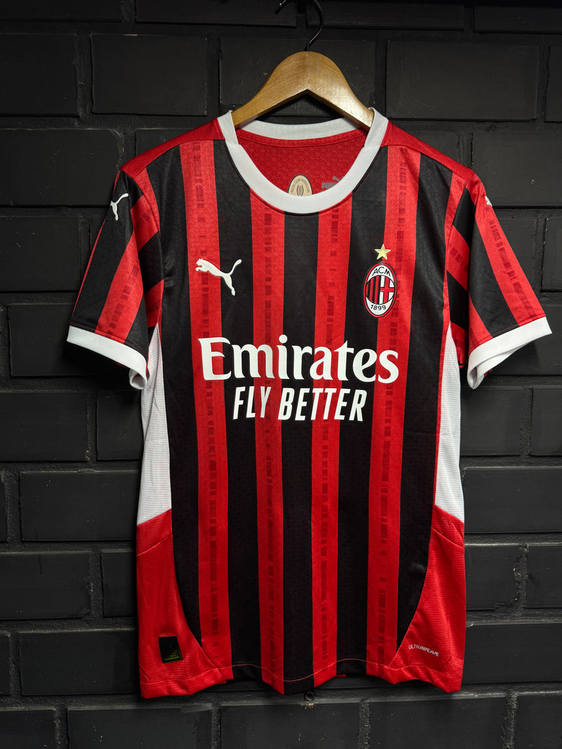 Camisa Milan Home Vermelha/Preta Player 24/25