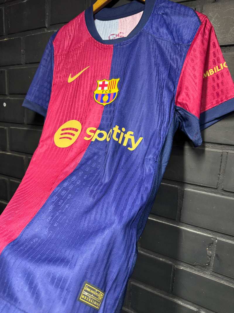 Camisa Barcelona Home Azul/Vermelha Player 24/25