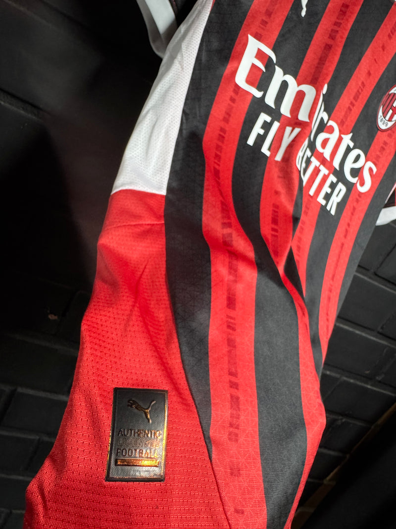 Camisa Milan Home Vermelha/Preta Player 24/25