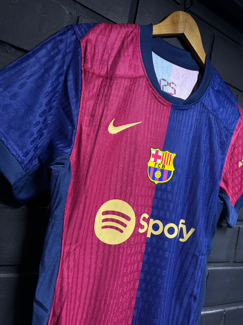 Camisa Barcelona Home Azul/Vermelha Player 24/25