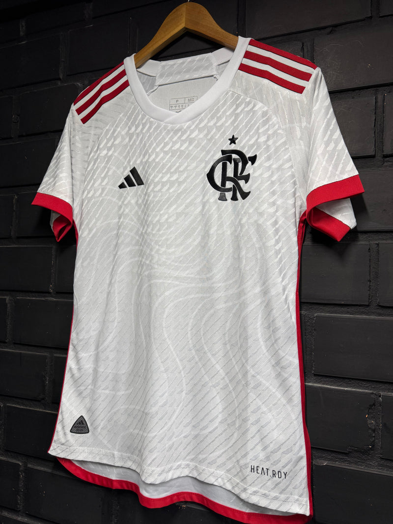 Camisa Flamengo Away Branca Vermelha Player 24/25